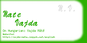 mate vajda business card