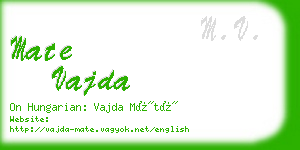 mate vajda business card